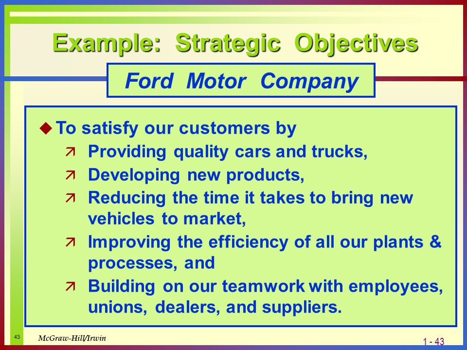 Ford motor company s mission statement and the pinto case